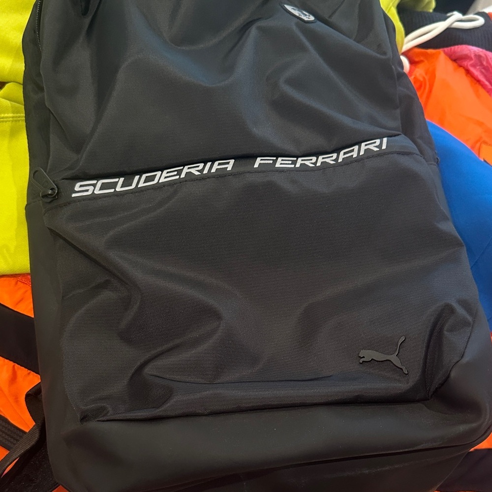 Scuderia Ferrari Black Backpack for Men - Picture 4 of 5